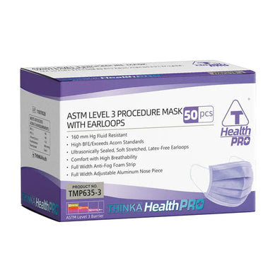 ASTM LEVEL 3 PROCEDURE MASK WITH EARLOOPS (50 Pcs) Medical Mask ASTM